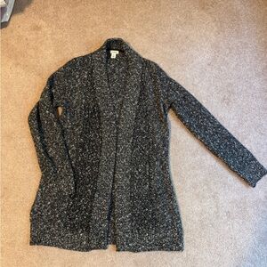 L.L. Bean Blavk Cardigan Sweater with Shawl Collar